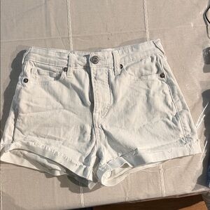 True Religion white denim Shorts w27